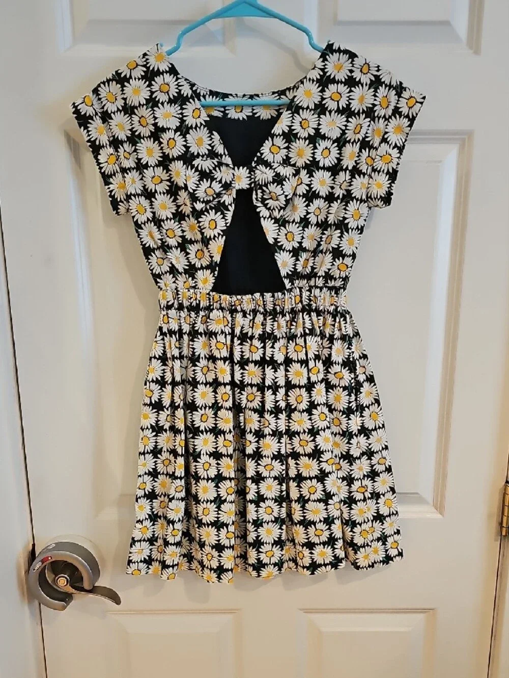 J Crew Crewcuts Navy Daisy-Print Elastic-Waist Casual Dress Girls 10